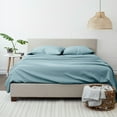 thumbnail image 5 of Noble Linens 4 Piece Solid Microfiber Bed Sheet Set, Ocean, TwinXL, 5 of 7