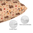 thumbnail image 3 of Kdxio Cotton Pillow Cases 20"x30" Pillowcases,Soft and Breathable Bedroom Pillow Cases-Turkey And Autumn Leaves-No Pillow Core, 3 of 5