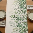 thumbnail image 5 of Table Runners 72 Inches Long Dress Scarves, Green Leaves Farmhouse Kitchen/Dining Table Runner, Coffee Tablerunners, Summer Botanical 14x72 Inch, 5 of 9