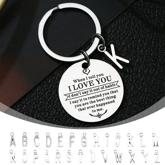 Matching Love Keychain Set Stainless Steel Couple Gift Romantic Keyring