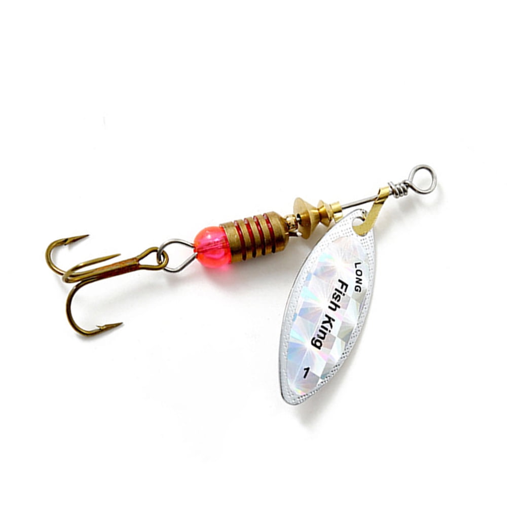 Linyer Outdoor River Lure Bait Replacement Fish Barbed Treble Hook Shining Sequin Fishing
