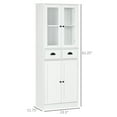 thumbnail image 5 of Xukmct 61" Kitchen Pantry Cabinet with Soft Close Doors and Shelves and 2 Drawers, Freestanding Storage Cabinet for Living Room, Dining Room, White, 5 of 9