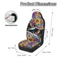 thumbnail image 6 of CHAQLIN Stretchy Fabric Car Seat Covers for Automotive, Washable Elastic Car Front Seat Covers Set, Hummingbird Floral Pattern, 6 of 11