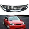 thumbnail image 2 of Rejilla de malla KEWITY para capó delantero negro brillante Honda Civic JDM Tipo R 2001-2003, 2 of 5
