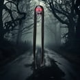 thumbnail image 6 of Wadada Halloween Hanging Ghost Skull with Long Hair, Horror Luminous Eyes Skull Head, Halloween Props Scary Long Hair Female Ghost Hanging Decoration for Indoor Outdoor Office Decor (19.7Inch,1PCS), 6 of 6