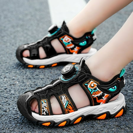 

Boy Sandals Hiking Sandals Kids Cute Kid Sandals Girls Sandles Sandalias Para Bebe Fashionable Girls Sandals Boys‘ and girls’ non-slip casual sandals Orange 31