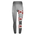 thumbnail image 5 of Jinhomg Women's Long Leggings Canada Flag Printed Yoga Pants Casual High Waist Stretch Athletic Leggings 90% off Clearance Sale Dark Gray XL, 5 of 6