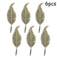 thumbnail image 1 of 6Pcs Christmas Tree Decoration Clip On Fake Feather Glittery Baubles Ornament, 1 of 4