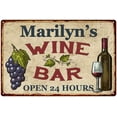 thumbnail image 1 of Marilyn's Rustic Wine Bar Sign Wall Decor Kitchen Gift 16 x 24 Matte Finish Metal 116240056769, 1 of 1
