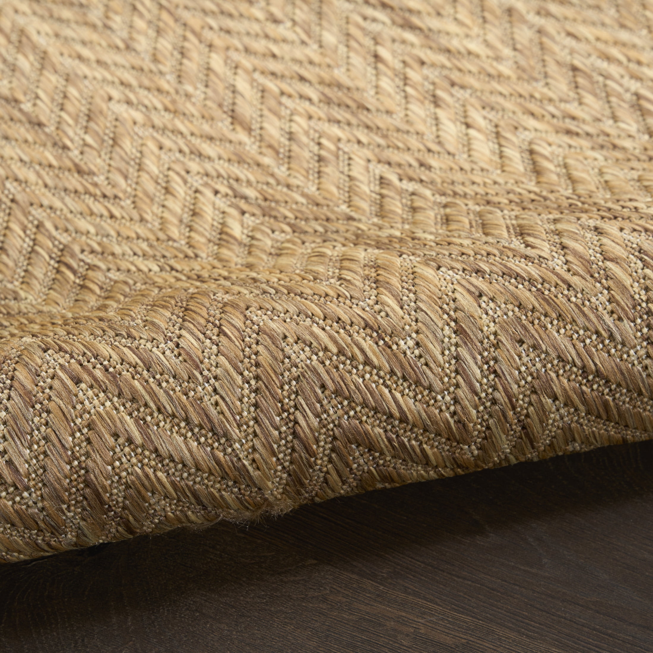 Nourison Horizon Indoor/Outdoor 5' x Round Natural Modern Rug