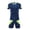 Navy, variant on Odeerbi Kids Teen Boys Girls Mesh Quick Dry Soccer Uniform Set Color Block T-Shirt Shorts Breathable Athletic Sportswear for 5-15 Years
