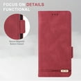 thumbnail image 3 of For iPhone 13 Case,Premium PU Leather Wallet Case Flip Magnetic Clasp Cover with [RFID Blocking][Card Holder][Stand Function] Shockproof Protective For iPhone 13,Red, 3 of 8