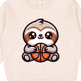thumbnail image 3 of Inktastic Basketball Sloth Toddler Sweatshirt, 3 of 4
