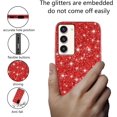 thumbnail image 3 of Compatible with Samsung Galaxy S23 Case Glitter Shockproof, Phone Samsung S23 Case Bling Sparkly TPU and PC Silicone Shiny Girl Women Thin Protective Cover (Red), 3 of 12