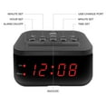 thumbnail image 3 of (5 pack) Mainstays Digital Alarm Clock with USB Charge Port, Snooze and Battery Backup, Red LED Display, SPC235, 3 of 8