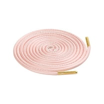 INSPIRE CHIC Solid Color PU Leather Round Shoe Laces for Sneakers Boots 1 Pair Pink 120cm/47.2'