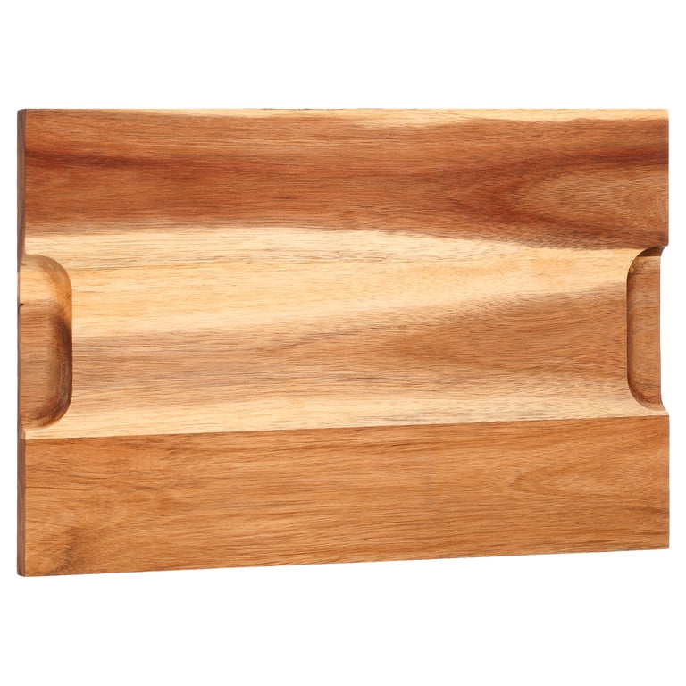 10-Pack Bamboo Wood Cutting Boards With Handles - 12x7.8 Inch Serving Boards