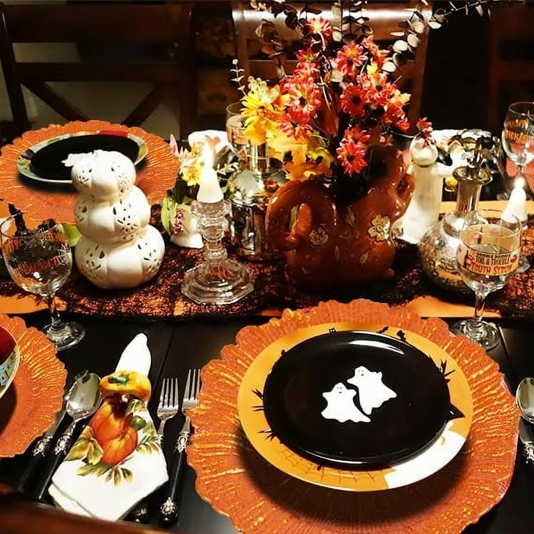 12.9 In. Reef Green Plastic Charger Plate For Dining Table Or Events Decorations(Set Of 8) DQW2078P234125 - The Home Depot