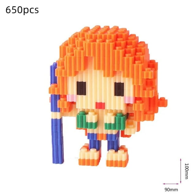 Anime mini Building Blocks Luffy Joe Ba Sorong Chopper Model 3D DIY assembly Modeling educational figure toy