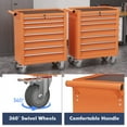 thumbnail image 5 of 7-Drawer Tool Chest,Rolling Tool Cart with Wheels,High Capacity Tool Cabinet with Locking System for Garage, Warehouse, Workshop-Orange, 5 of 7