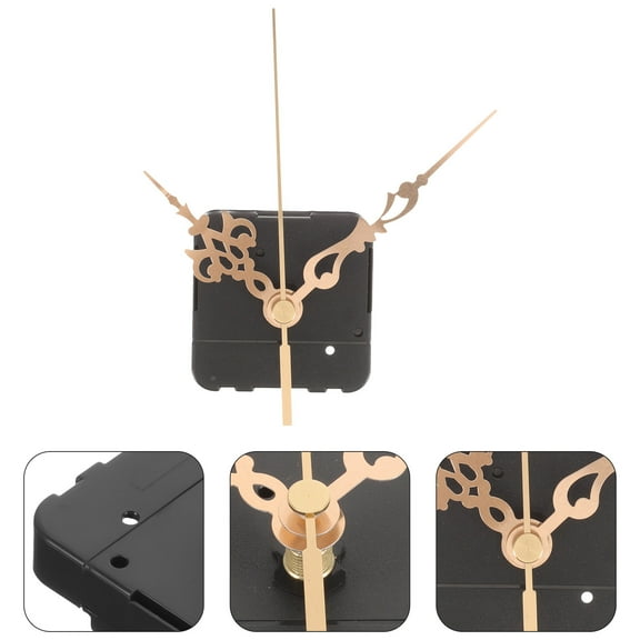 BESTOYARD Battery Operated Clock Mechanism, Golden, Plastic and Iron, Reverse Movement, 1Set