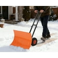 thumbnail image 2 of GloryStar Pelle à Neige de 29 Pouces avec Roues Offre un Cadre en Acier Robuste, une Lame Inclinée à 5 Positions Réglables et une Poignée Ergonomique Ajustable, 2 of 9