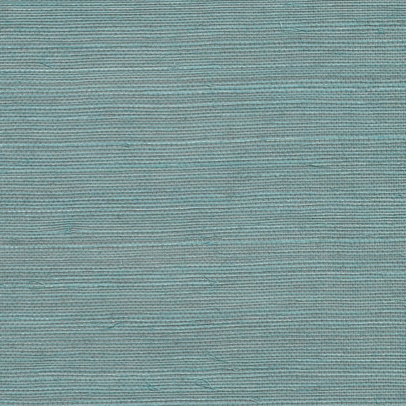 Kenneth James Haiphong Turquoise Grasscloth Wallpaper