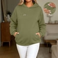 thumbnail image 2 of Admvng Womens Hoodie Sweatshirt Zipper Pocket Long Sleeve Solid Basic Casual Maternity Pullover Tops, 2 of 9