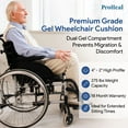 thumbnail image 3 of Proheal 4-2" Gel Infused Wedge Wheelchair Seat Cushion - 16"x16" - Back, Tailbone, Coccyx Support, 3 of 6