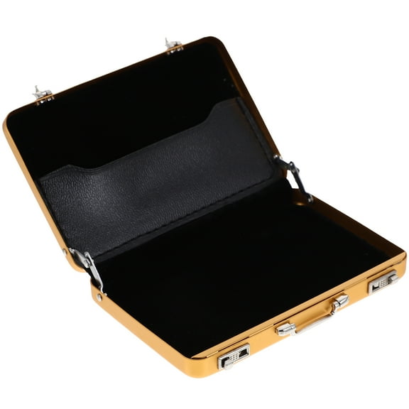 WRITWAA Business Holder Golden Mini Briefcase 1Set 3.9X2.6X0.6In