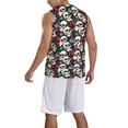 thumbnail image 2 of Naloa rock record Skull artist Basketball Jersey Reversible Men's Mesh Athletic Sports Shirts Training Practice S-4XLLarge, 2 of 6