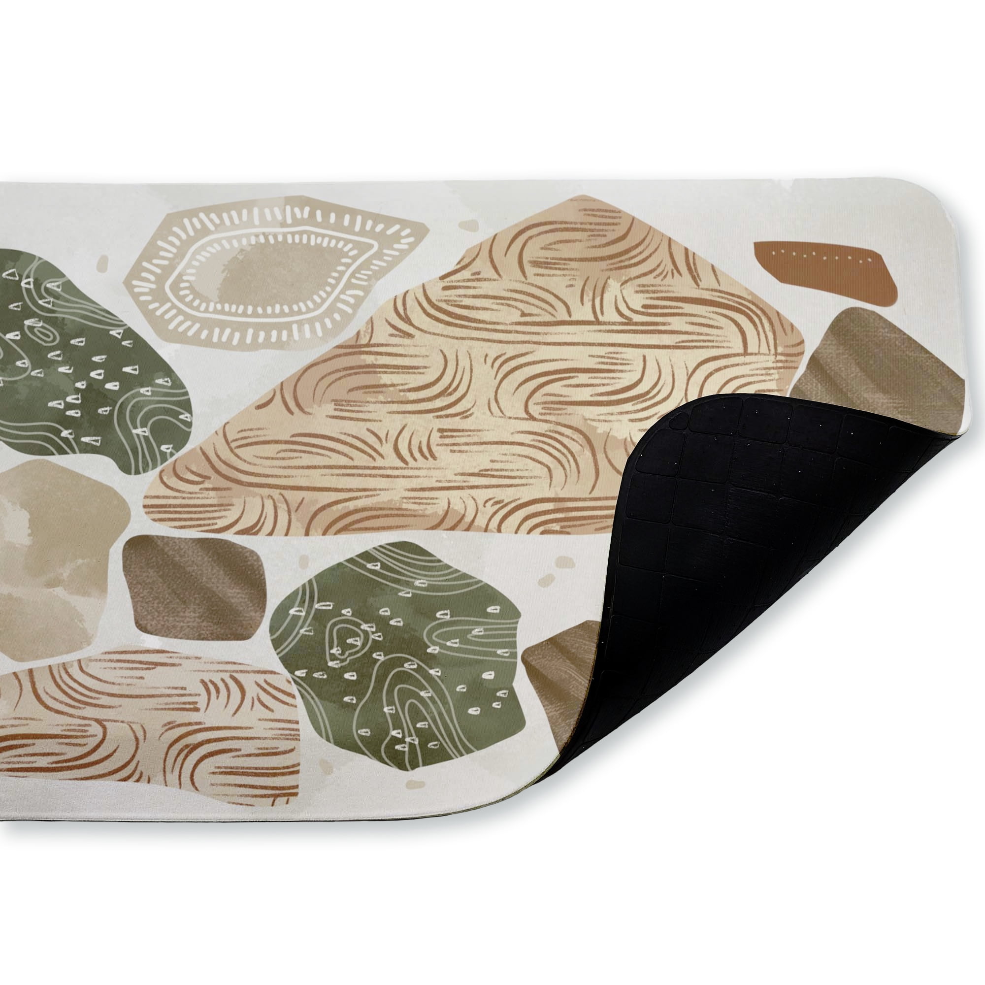Stupell Industries Earthy Stones Pattern Printed Anti-Fatigue Floor Mat, design by Ziwei Li