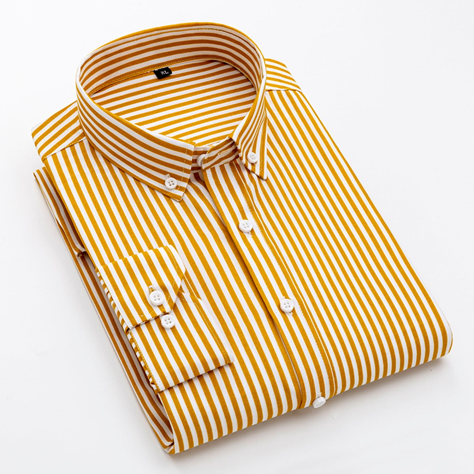 Mens Dress Shirts Long Sleeve Striped Relaxed Fit Mens