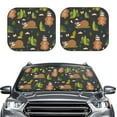 thumbnail image 2 of Sikiie Funny Sloths In The Forest Print Foldable Car Windshield Sun Visor, Car Window Sunshade Suitable for Sedan, SUV and Truck Car Accessories-Small, 2 of 6