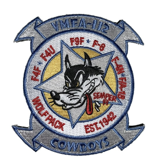 VMFA-112 Cowboys 2019 Squadron Patch –Plastic Backing