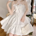 thumbnail image 4 of Vestido mini de Lolita blanco de verano 2023, ropa kawaii para mujer, vestido vintage con tirantes de hadas, vestido elegante informal de una pieza para mujer, 4 of 4