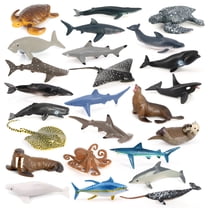 Mini Sea Creature Figures 25PCS Ocean Animal Toys Figurines Decoration Christmas Birthday Gift