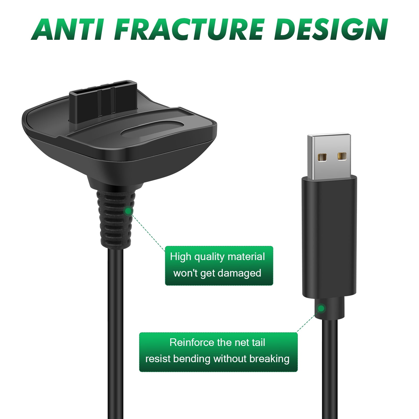 4800mAh Oplaadbare Batterij Voor Xbox 360 Controller - Incl. USB Kabel En Laadstation