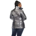 thumbnail image 3 of White Mark Manteau Matelassé Métallisé pour Femme, 3 of 6