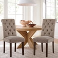 thumbnail image 1 of MALOL Tufted Dining Room Chairs Set of 2, Upholstered Accent Parsons Diner Chairs, Fabric Side Stylish Kitchen Chairs with Solid Wood Legs and Padded Seat, Taupe, 1 of 9