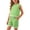 Green, variant on Girls Summer Outfit Sets 2 Piece, Short Sleeve School Casual Tops and Shorts Set Hot Pink Size 14-16