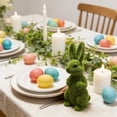 thumbnail image 7 of Easter Flocked Rabbit Figurine, Spring Bunny Decor for Tabletop, Home Decor, Holiday Party Centerpiece, Easter Basket Stuffers, Cute Bunny Statue for Easter Decorations and Festive Celebrations, 7 of 7