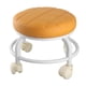 thumbnail image 4 of Taburete con ruedas, otomano con ruedas, taburete redondo de alta densidad con ruedas, otomano con ruedas, máxima comodidad, 4 of 8