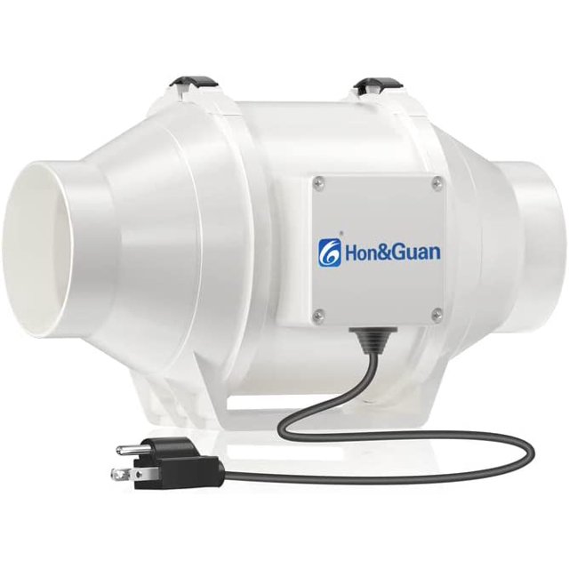 BWKJ Ventilador de escape en línea de 4 pulgadas, ventilador de flujo mixto en línea, ventilador de aire hidropónico para ventilación del hogar, ventilación de baño y ventilación de la sala de cultivo, ventilador en línea potente y silencioso 116 CFM (serie P) BWKJ Otros Deportes y Recreación