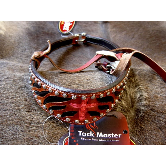 Horse Show Bridle Western Leather Barrel Racing Tack Rodeo Noseband  9989