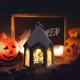 thumbnail image 2 of Lámpara de mano de Halloween Jack-O-Lantern, decoraciones de Halloween, vela electrónica LED, decoración de ambiente, velas fantasma, lámpara de viento para cerca de patio, terraza o patio, 2 of 5