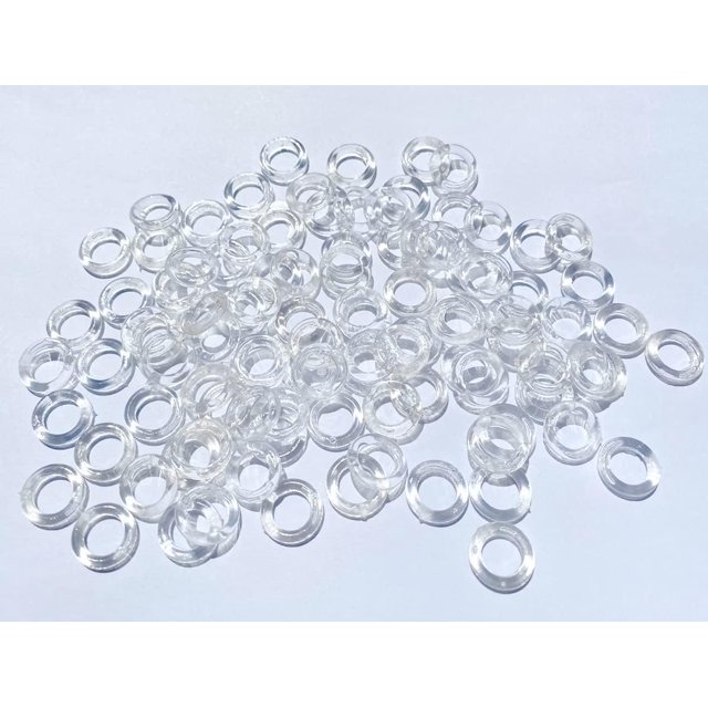 Clear Roman Blind Curtain Rings, 1/2inch Transparent O Rings Plastic Rings for Roman Shades Circle Hook Craft Tool, Café Curtain Rings (100 Pieces)