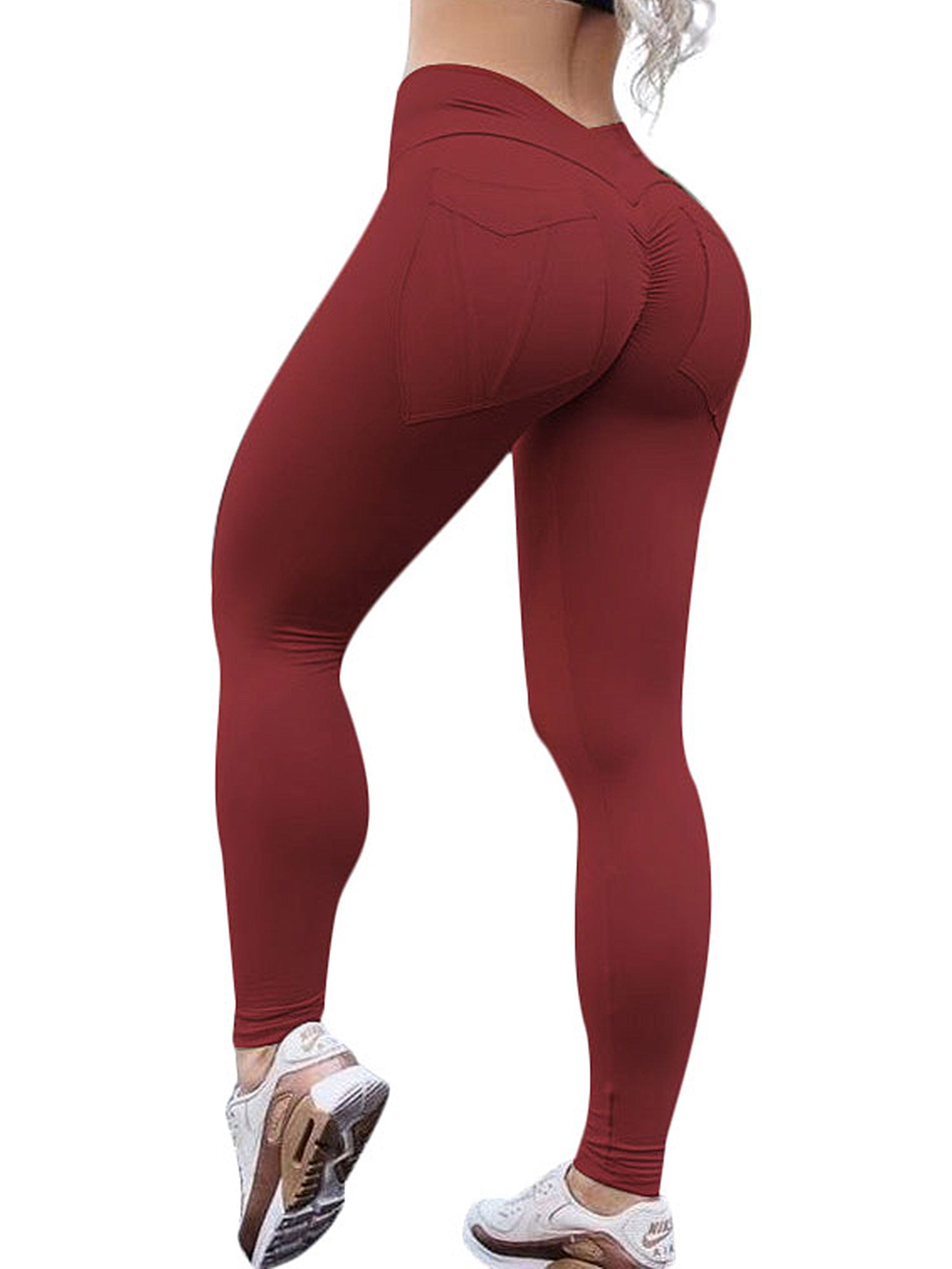 Details about   US Womens Yoga Leggings High Waist Stretch Running Sports Fitness Pants Trousers 