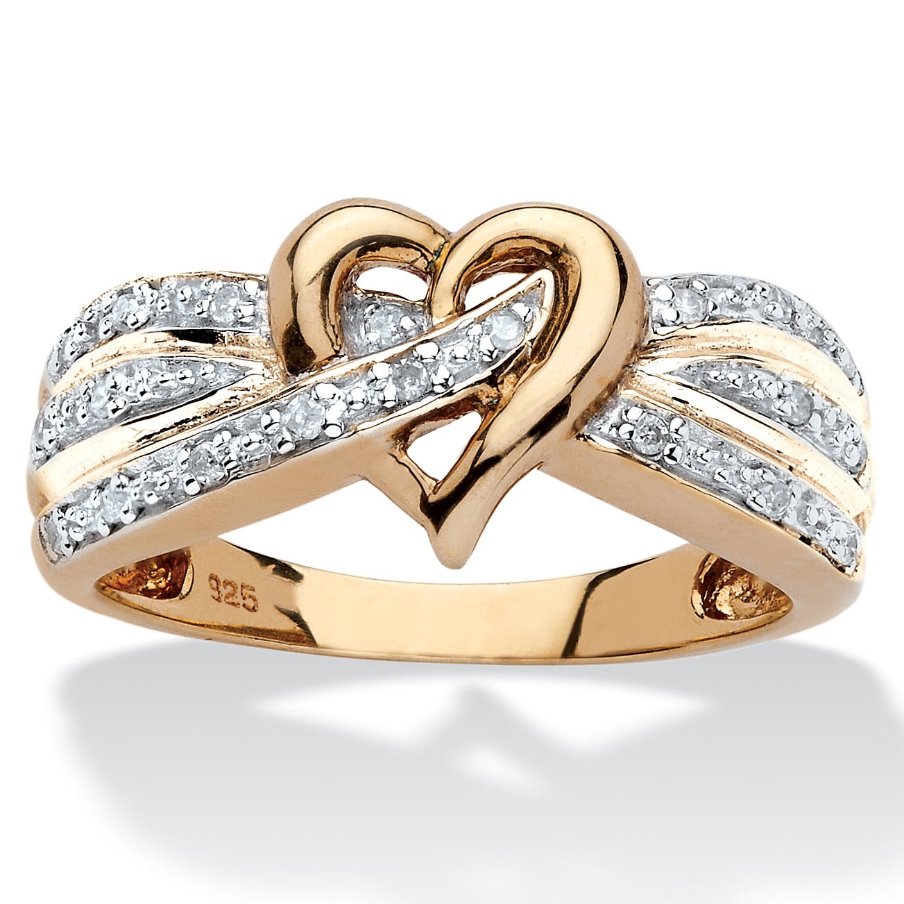 0.50 ct Round Cut Diamond Linked Heart Promise Band Ring 14k White Gold Finish 