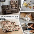 thumbnail image 6 of COEQINE Stretch Recliner Cover Universal 8 Pieces Recliner Sofa Cover Stay in Place 3 Seater Furniture Protector Home Decor for Pets, Dogs, Cats, Kids, Christmas Dachshund Dog, 6 of 8